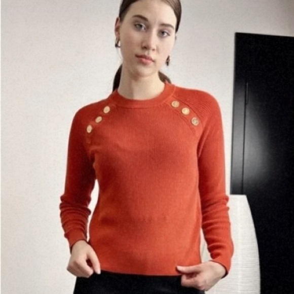 New MICHAEL KORS EASY RAGLAN SHAKER SWEATER COLOR: DARK CAMEL, SIZE: L⭐️⭐️⭐️⭐️ - Picture 13 of 17